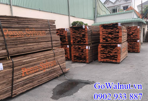 Kiện gỗ walnut nhập khẩu nguyên liệu